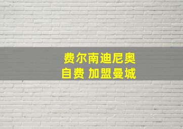 费尔南迪尼奥自费 加盟曼城